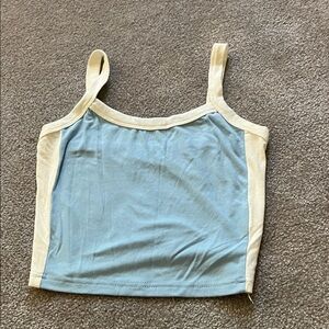 Blue and White Women's Tank Top